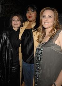 Pam Grier, Ilene Chaiken and Marlee Matlin at the season 5 premiere party for "The L Word".