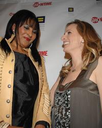 Pam Grier and Marlee Matlin at the season 5 premiere party for "The L Word".