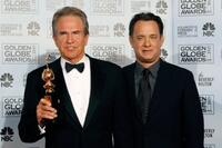 Warren Beatty and Tom Hanks at the 64th Annual Golden Globe Awards.