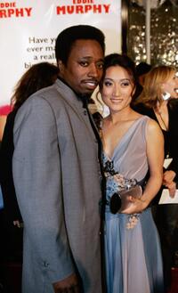 Eddie Griffin and Guest at the premiere of "Norbit."