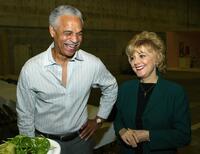 Candice Azzara and Ron Glass at the "Barney Miller" television show reunion honoring the show with the Wall of Fame Plaque installation at Sunset Gower Studios.