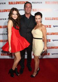 Scout Taylor-Compton, producer Malek Akkad and Danielle Harris at the premiere of "Halloween II."
