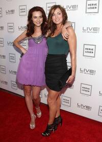 Hilarie Burton and Danneel Harris at the Herve Leger by Max Azria Collection Launch party.
