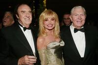 Jim Nabors, Loni Anderson and Andy Griffith at the cocktail party of "CBS at 75" television gala.