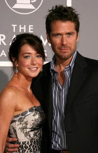 Alyson Hannigan and husband/actor Alexis Denisof at the 49th Annual Grammy Awards.