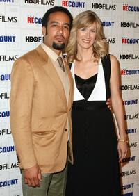 Ben Harper and Laura Dern at the premiere of "Recount."