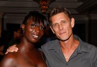 Producer Rita Osei and Jamie Harris at the UK Film Council US "Breakthrough Brits" Cocktail Reception.