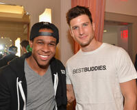 Maestro Harrell and Parker Young at the A Day of Beauty for Their Best Buddies at Blushington Make-Up and Beauty Lounge.
