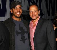 David Blaine and Woody Harrelson at the New York premiere of "The Messenger."