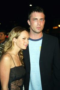 Jennifer Meyer and Desmond Harrington at the premiere of "Ghost Ship."