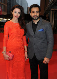 Rashita Chaudhary and Emraan Hashmi at the premiere of "An Episode in the Life of an Iron Picker" during the 63rd Berlinale International Film Festival.