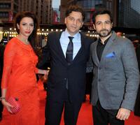 Prashita Chaudhary, Danis Tanovic and Emraan Hashmi at the premiere of "Dark Blood" during the 63rd Berlinale International Film Festival.
