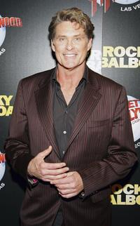David Hasselhoff at a party following the premiere of "Rocky Balboa".