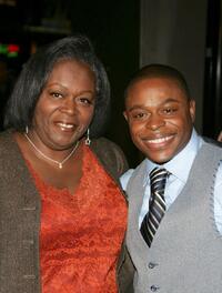 Jacki and Kareem J. Grimes at the premiere of "Jarhead."