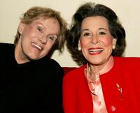 Tammy Grimes and Kitty Carlisle Hart at the opening night of "Shockheaded Peter" after party at the Coral Room.