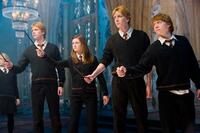 James Phelps, Bonnie Wright, Oliver Phelps and Rupert Grint in "Harry Potter and the Order of the Phoenix."