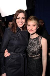 Anne Hathaway and Mia Wasikowska at the Alice In Wonderland Ultimate Fan Event.