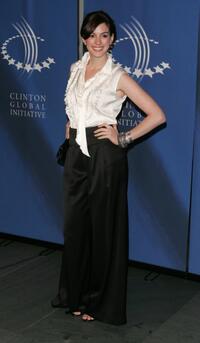 Anne Hathaway at the opening night reception of "The Clinton Global Initiative."