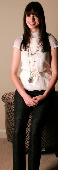 Anne Hathaway at the promotion of "Brokeback Mountain" during the Toronto International Film Festival.
