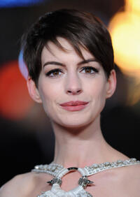 Anne Hathaway at the world premiere of "Les Miserables" in London.