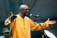 Isaac Hayes at the Open Air stage during the third day of the Big Chill music festival.