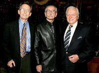 Director Mark Lamos, playwright Edward Albee and George Grizzard at the opening night after party for the play "Seascape" in N.Y.