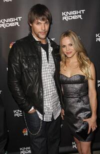 Justin Bruening and Alexa Havins at the premiere of "Knight Rider."