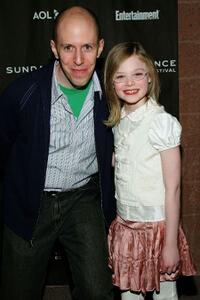 John August and Elle Fanning at the premiere of "The Nines."