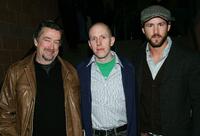 Geoffrey Gilmore, John August and Ryan Reynolds at the premiere of "The Nines" during the 2007 Sundance Film Festival.