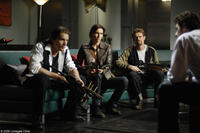 Ethan Hawke as Edward Dalton, Claudia Karvan as Audrey Bennett, Willem Dafoe as Lionel ``Elvis'' Cormac and Vince Colosimo as Christopher Caruso in "Daybreakers."
