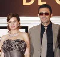 Hatice Aslan and Nuri Bilge Ceylan at the screening of "Three Monkeys" during the 61st Cannes International Film Festival.