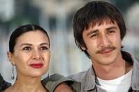 Hatice Aslan and Ahmet Rifat Sungar at the photocall of "Three Monkeys" during the 61st Cannes International Film Festival.