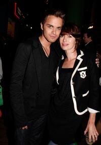 Thomas Dekker and Lena Headey at the FOX All-Star Party.
