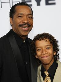 Obba Babatunde and his son at the premiere of "The Eye."