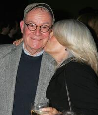 Buck Henry and guest at the 101 Greatest Screenplays gala reception at the Writers Guild Theater.