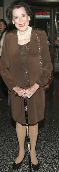 Kitty Carlisle Hart at the premiere of "Broadway: The Golden Age."