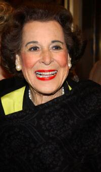 Kitty Carlisle Hart at the opening night of "Brooklyn The Musical."