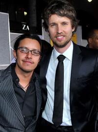 Efren Ramirez and Jon Heder at the California premiere of "When in Rome."