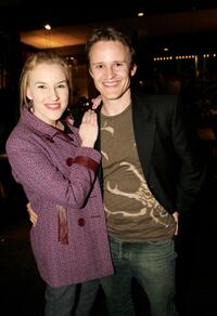 Kate Mulvany and Damon Herriman at the after party of the opening night of "12 Angry Men."