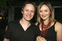 Damon Herriman and Katie Wall at the cocktail party of "Love My Way."