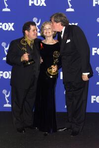 Edward Herrmann, Michael Badalucco and Holland Taylor at the 1999 Emmy Awards held in Los Angeles.
