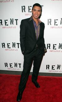Wilson Jermaine Heredia at the premiere of "Rent."