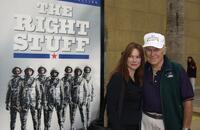 Barbara Hershey and General Chuck Yeager at the special 20th Anniversary screening and DVD release of "The Right Stuff" at the Egyptian Theatre.