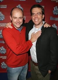 Rob Corddry and Ed Helms at the Comedy Central Election Night Party.
