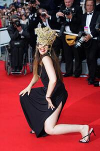 Rona Hartner at the official projection of "Troy" during the 57th Cannes Film Festival.
