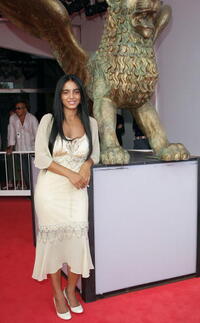 Hafsia Herzi at the premiere of "La Graine Et Le Mulet" during the 64th Venice Film Festival.