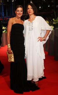 Hannah Herzsprung and Jana Pallaske at the premiere of "The International" during the 59th Berlin Film Festival.