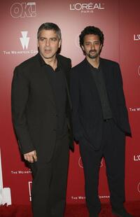 George Clooney and Grant Heslov at the Weinstein Co. Pre-Oscar Party.