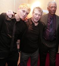 Toby Hemingway, Fred Ward and Morgan Freeman at the premiere of "Feast of Love."