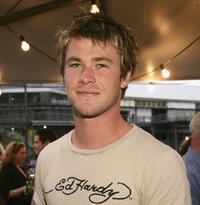 Chris Hemsworth at the Channel Seven Christmas drinks party.